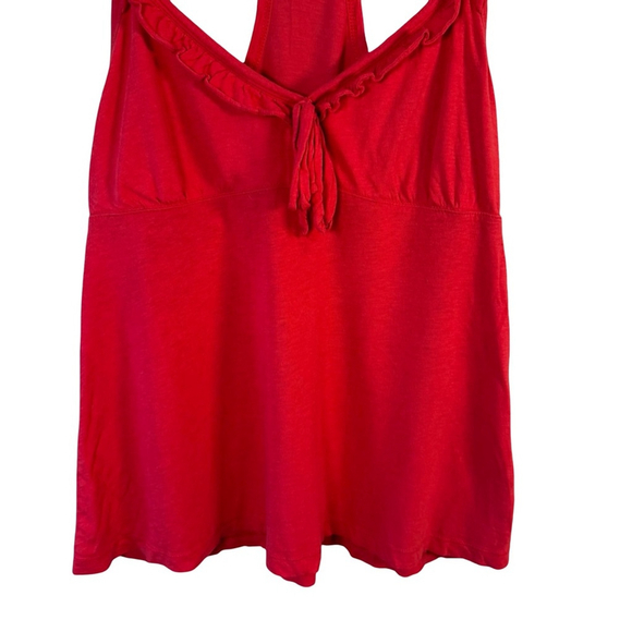 La Senza Red Ruffle Y2K Festival Sleeveless Tank Top Size M Casual Lounge - Picture 9 of 11